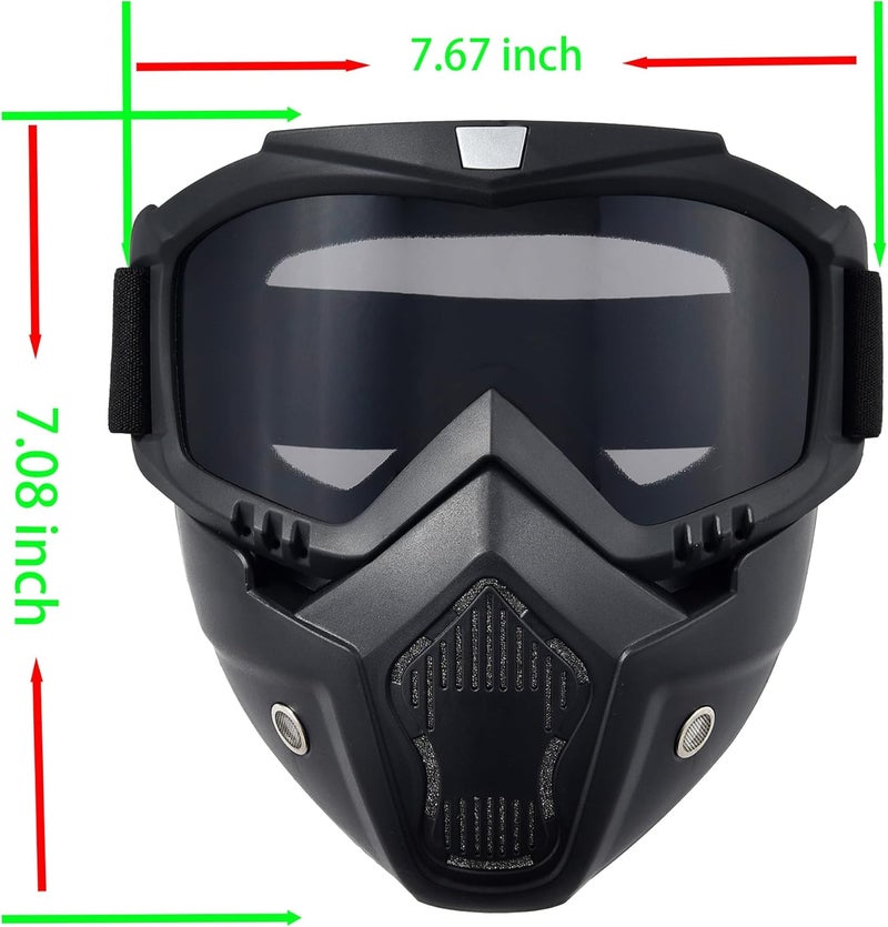 PLOOTA Tactical Airsoft Helmet with Detachable Goggles and Full Face Mask: Military Grade Gear for Paintball and Airsoft - Image 5